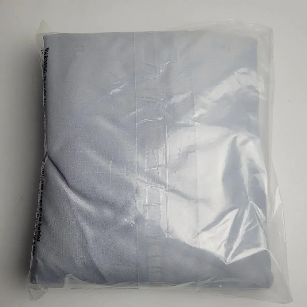 Sun Zero Dupioni Silk thermal SINGLE curtain panel 'Chrome Gray' 50x84 #BT1